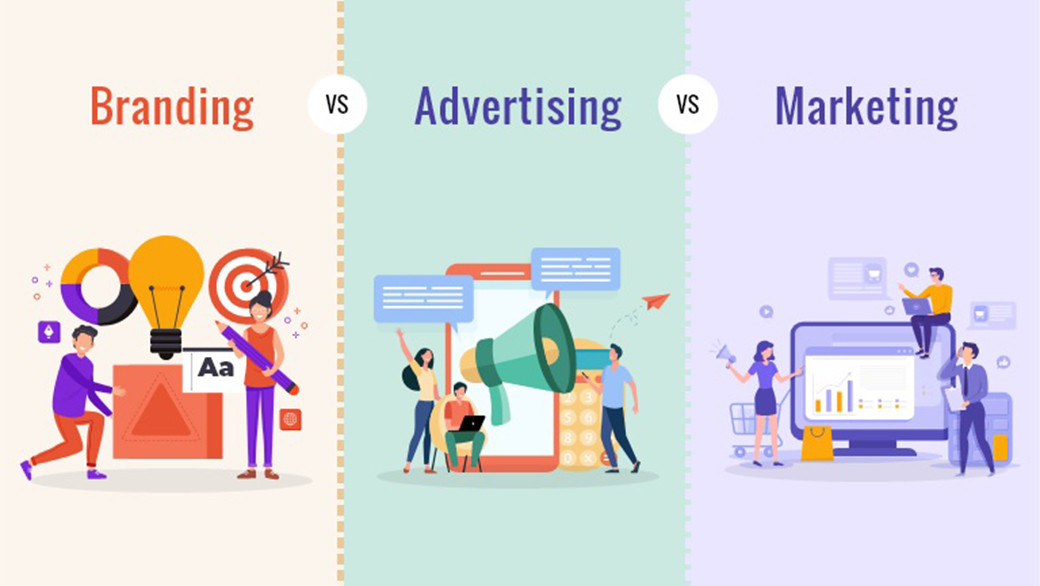 branding vs marketing vs advertising